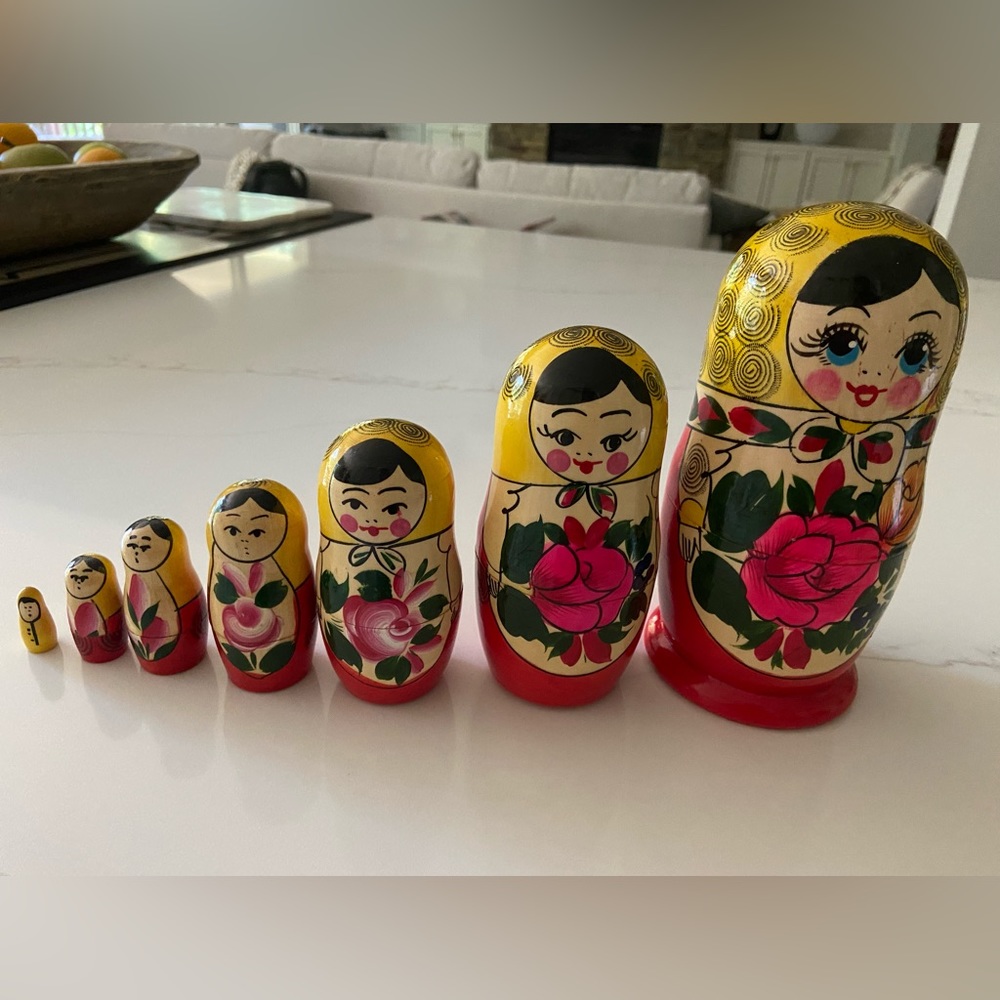 Vintage Russian nesting dolls, Matryoshka